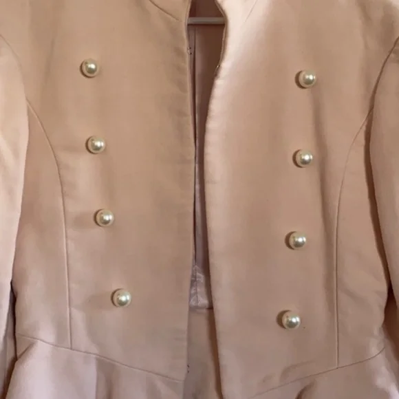 Zara Blush Peplum Pearl Jacket - XS - Picture 11 of 11